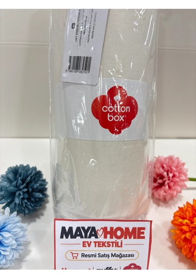 Cotton Box Krem Battal Çift Kişilik Lastikli Çarşaf Seti 180x200 Çok Renkli