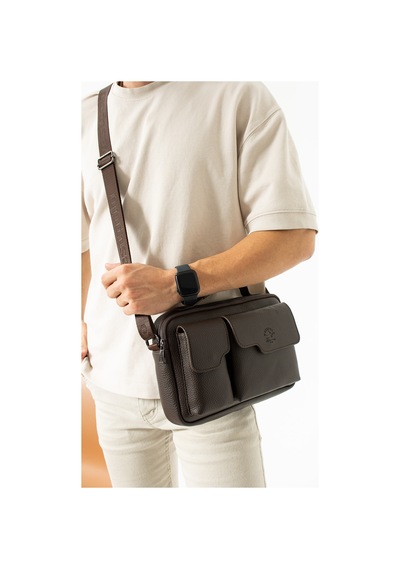 West Polo Westpolo Vegan Deri Tablet Evrak El Ve Omuz Mıknatıslı Kapaklı Unisex Postacı Çantası - Kahverengi Kahverengi