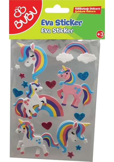 Bu-bu Unıcorn Sticker Set Bubu-sts049 Çok Renkli