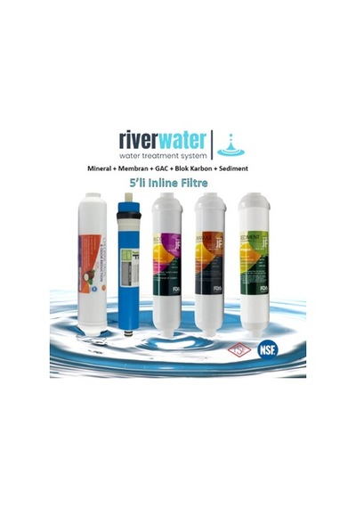 River Water Kapalı Kasa Su Arıtma Cihazlarına Uyumlu 5li Filtre