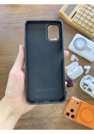 Samsung A06 Uyumlu Kadife İç Yüzey Tasarımlı Taşlı Işıltılı Parlak Pırlanta Kılıf Dia Plus Siyah