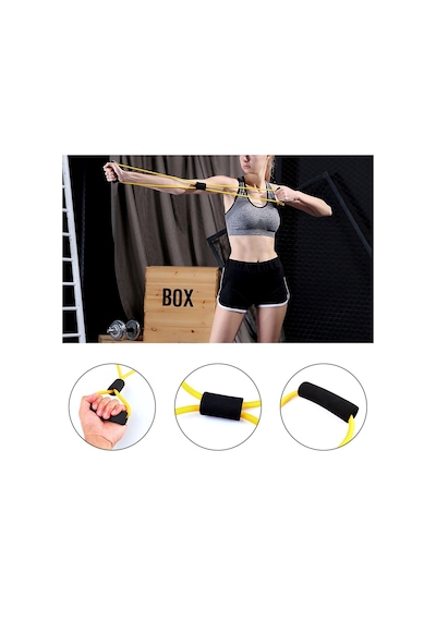 8 Şeklinde Direnç Bandı Yoga Plates Ve Vücut Geliştirme Egzersiz
