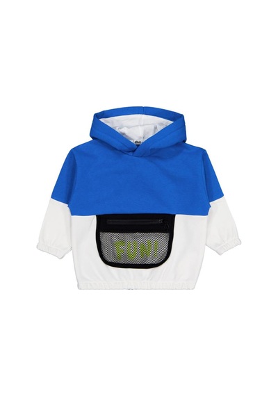 Civil Boys Fun Baskılı 2-5 Yaş Sweatshirt Saks Mavisi
