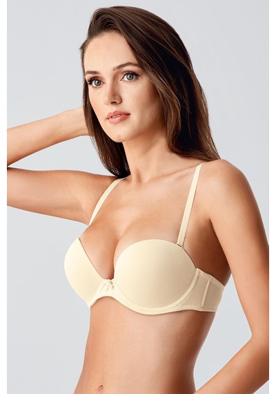 New Bra Kadın B Kap Çift Destekli Basic Sütyen Ten 7040 Ten