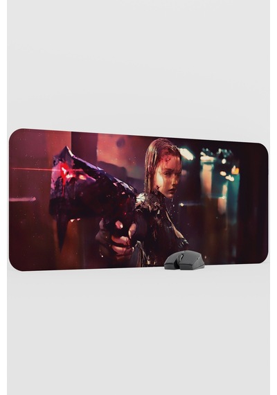 Dijital Savaşçı Kadın V3 90x40 Xxl Gaming Kauçuk Kaymaz Taban Mouse Pad Fare Altlığı
