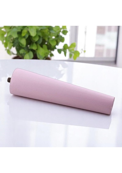2 Adet Ahşap Ayak 12 Cm Açık Pembe M8 Civatalı Bağlantı Aparatlı Dolap Mobilya Koltuk Kanepe Destek Ayağı Ayakları Pembe