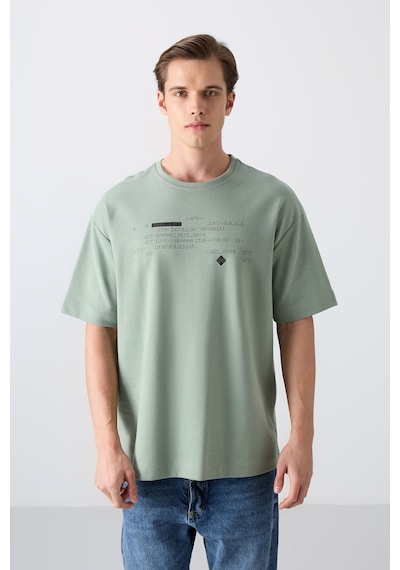 Tommy Life Açık Yeşil Pamuk Kalın Yumuşak Dokulu Oversize Fit Baskılı Erkek T-shirt - 88326 CAMEL Tommy Life Açık Yeşil Pamuk Kalın Yumuşak Dokulu Oversize Fit Baskılı Erkek T-shirt - 88326 CAMEL