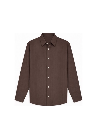 Antioch Relaxed Fit Çizgili Erkek Gömlek Kahve