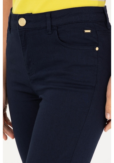 U.S. Polo Assn. Kadın Lacivert Toothpick Fit Kanvas Pantolon 50281692-VR033