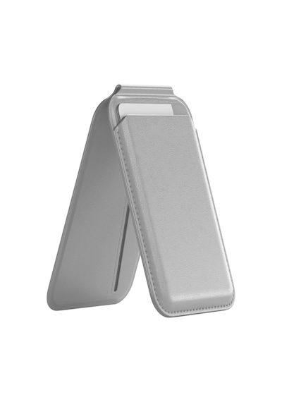 Buff Apple Uyumlu iPhone Walletmag 2.0 Stant Manyetik Deri Cüzdan Gray Gri