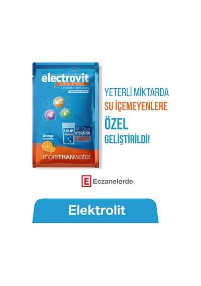 Hangover Shot Electrovit Portakal Aromalı Elektrolit İçeren Toz 8 Şase, Hidrasyon,magnezyum,potasyum,sodyum