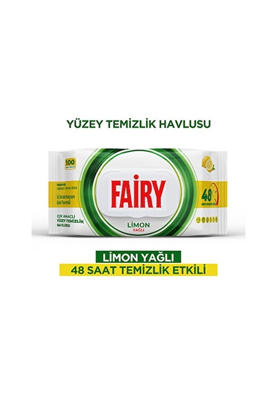 Fairy Yüzey Temizleme Havlusu Limon Yağlı 100'lü Diğer 59079198