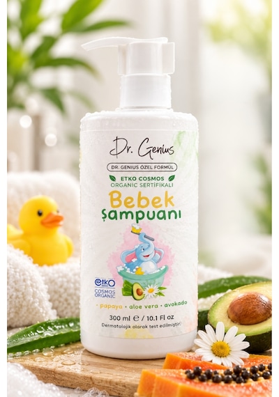 Dr. Genius Özel Formül Organik Sertifikalı Bebek Şampuanı - 300 Ml Diğer