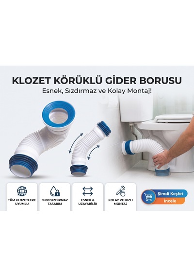 Körüklü Klozet Kadası Beyaz