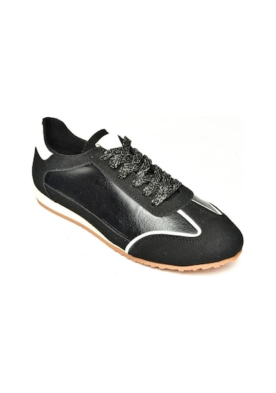 Fox Shoes U820730509 Siyah Kadın Spor Ayakkabı Sneakers Siyah-suni Deri Çok Renkli