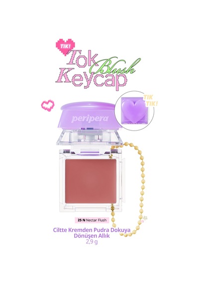 Ciltte Kremden Pudra Dokuya Dönüşen Allık Perıpera Tok Blush Keycap 25 Nectar Flush