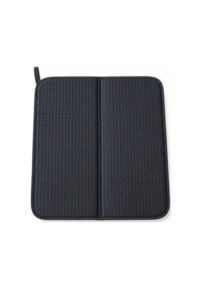 Bulaşık Kurutma Matı 44x36 Cm Koyu Gri Katlanabilir Tezgah Üstü Kurutma Örtüsü