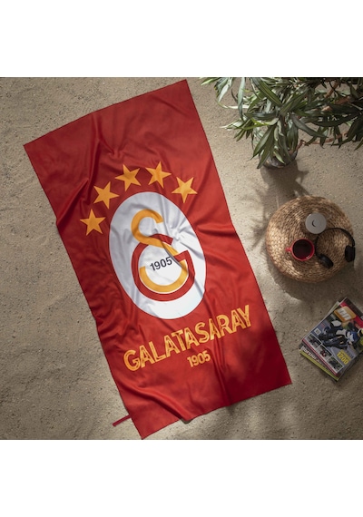 Taç Lisanslı Galatasaray Aslan Microfiber Plaj Havlusu 000000001500225445 Çok Renkli