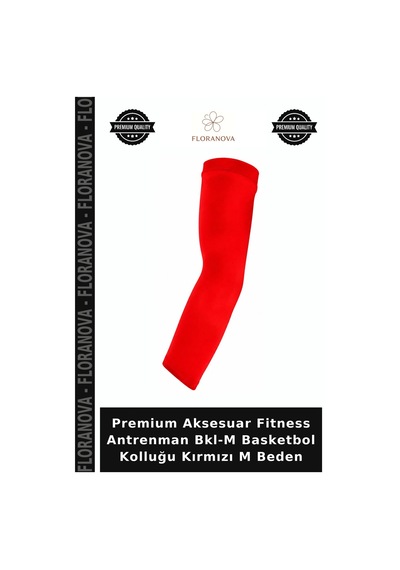 Premium Aksesuar Fitness Antrenman Bkl-m Basketbol Kolluğu Kırmızı M Beden
