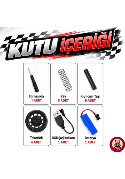 Uzaktan Kumandalı 2 Teker Kıvılcım Efektli Drift Yarış Arabası Şarjlı Led Işıklı Sesli Rc Spor Araba Sert Malzemeden Üretilmiştir Gerçekçi Tasarım Kırmızı
