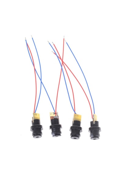 Kablolu Kırmızı Nokta Lazer Modül Plastik Kafa 5mw 650nm 3v 5v 6mm 15 Metre Mesafe Lazer Diyot Modül