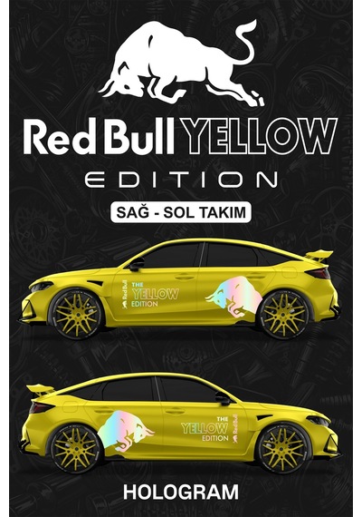 Red Bull Yellow Edıtıon Sticker - Yan Gövde Kaplama Seti Hologram - 864812519