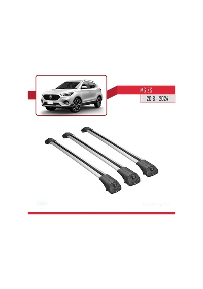 Mg Zs 2018 Ve Sonrası İle Uyumlu Ace-1 Ara Atkı Tavan Barı Gri 3 Adet Bar