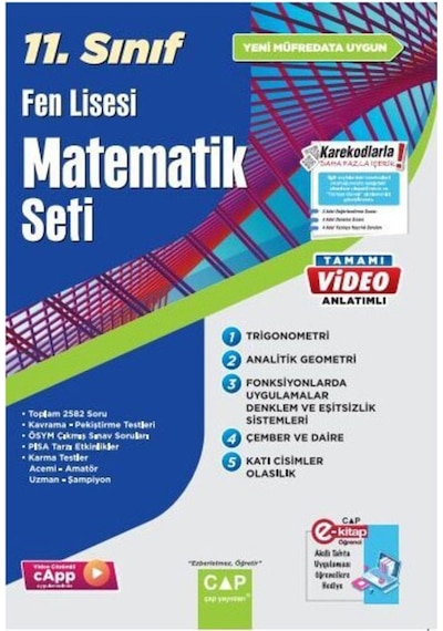 Çap Yayınları  11.Sınıf Fen Lisesi Matematik Seti