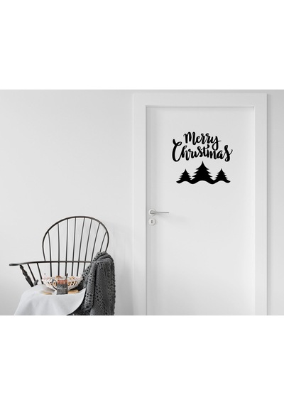 Bk Home Merry Christmas Tasarımlı Kapı Sticker-1
