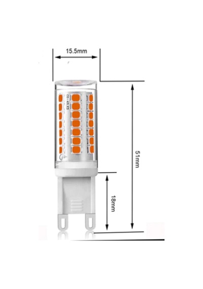 Ct-4249 5 Adet 3 Watt Ledli Kapsül G9 Duylu 220v Beyaz Işık Ct-4249b Beyaz Işık G9 Led Ampul 3 Watt