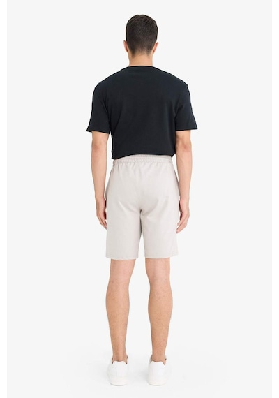 Defacto Slim Fit Dar Kesim Cepli Pamuklu Basic Düz Bermuda Şort W1105az25spbg170 Bej