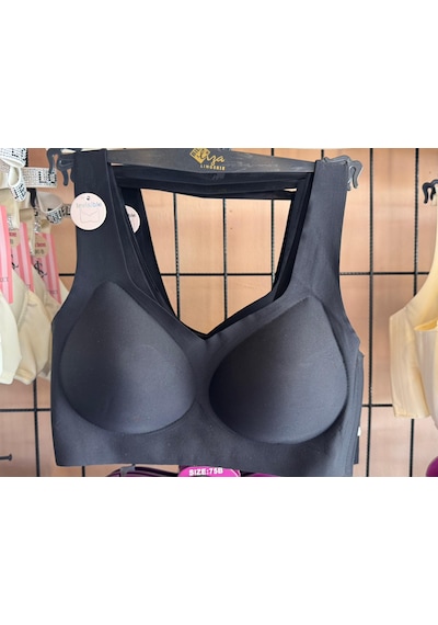 Dikişsiz Lazer Kesim Geniş Askılı Kopçasız Konfor Sütyen Bralette Best Bra Lazer84 Siyah