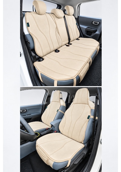Bod Fiat Grande Panda Elektrikli Oto Koltuk Koruyucu Kılıf 2025-sonrası Latmos Serisi Bej