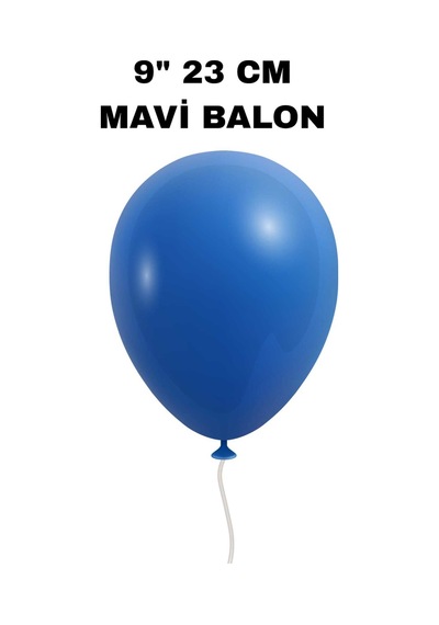 Pastel Balon 9 İnc 23 Cm Helyum Uyumlu 10 Adet Doğum Günü Kutlama Parti Süs Malzemesi Mavi