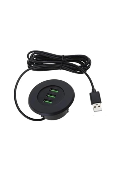 2860 Usb 3 Port Hub Masaüstü Gömme Çoklayıcı Çoğaltıcı Kablolu Şarj