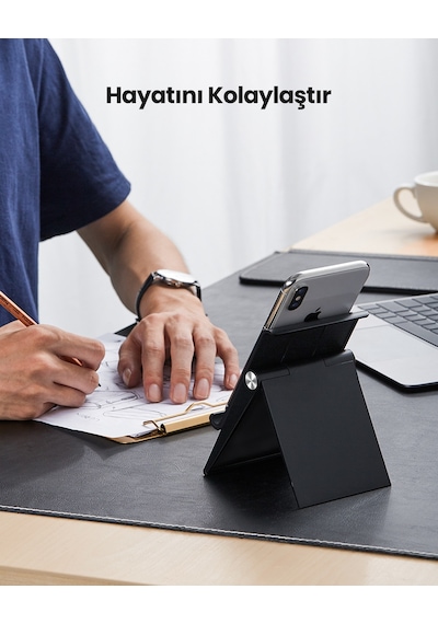 Ugreen Yükseklik Ayarlı Telefon Tutucu Standı, Siyah, 80903 Siyah