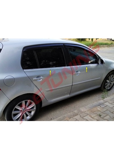 Vw Golf 5 Krom Cam Çıtası Tk 2005-2009 4Prç Paslanmaz Çelik N11.4811