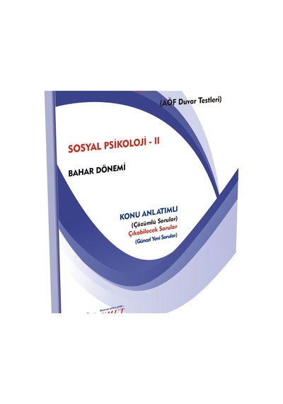 İlkumut Yayınları - Sosyal Psikoloji - 2 - Konu Anlatımlı - Çözümlü Sorular