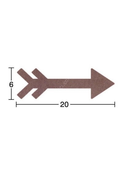 Kuyruklu Ok Ahşap Obje 18 Mm H-100