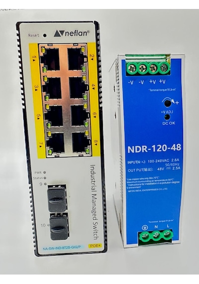 Endüstriyel Poe Switch Harici Adaptör Dahil