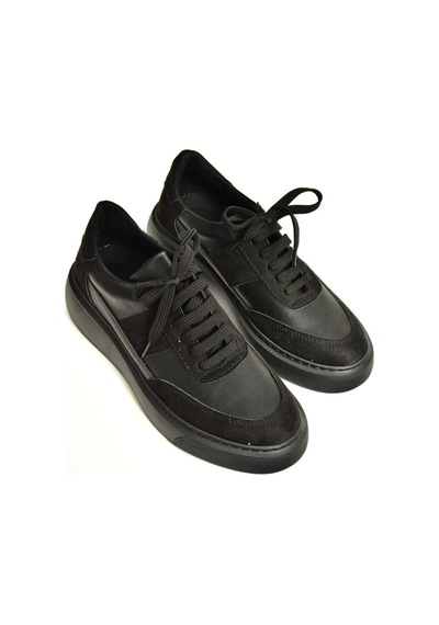 Fox Shoes P274048809 Siyah Kadın Spor Ayakkabı Sneakers Siyah-suni Deri Siyah