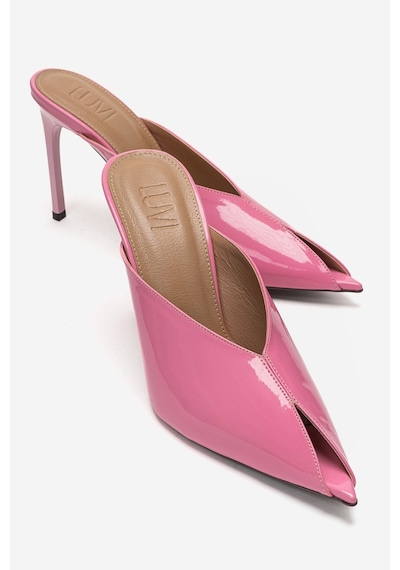 Luvishoes Mırena Pembe Rugan Kadın Yüksek Topuklu Terlik