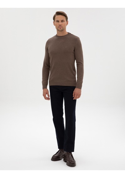 Pierre Cardin Vizon Melanj Slim Fit Çeyrek Yaka Basic Triko Kazak 50315456-vr174 Diğer