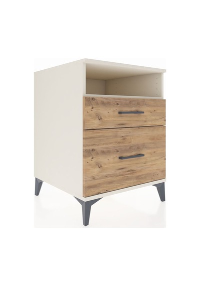 Kronos Komodin Tek Raflı 2 Çekmeceli 60x59x80 Aytaşı-çam Aytaşı
