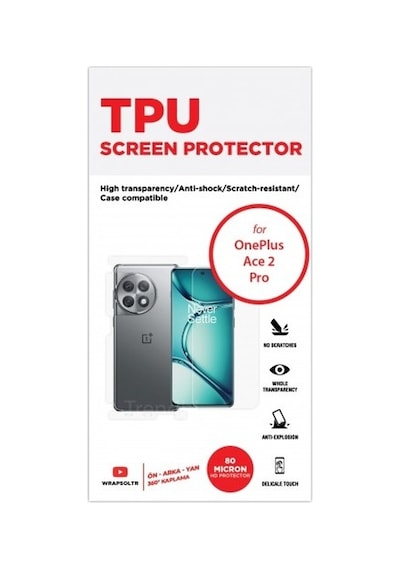 Oneplus Ace 2 Pro Ön, Arka Ve Yan 360 Derece Tam Kaplama Tpu Film