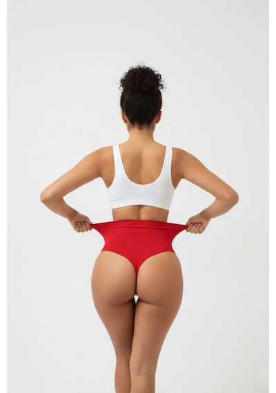 Fit Women String Korse Göbek Ve Bel Seamless String Korse 1011 Kırmızı