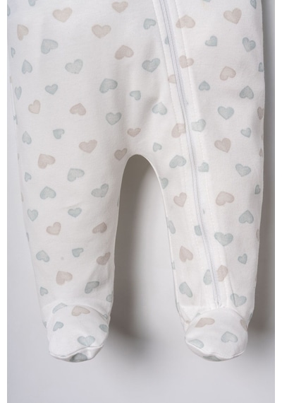 U.S. Polo Assn. Baskılı Kız Bebek Cute Hearts Beyaz Tulum Usb3202-c-v1 Usb3202-c-v1