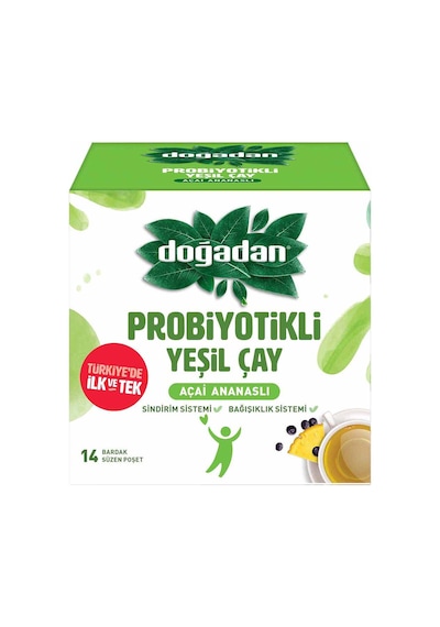 Doğadan Açai Ananaslı Probiyotikli Yeşil Çay 14'lü 23.8 G