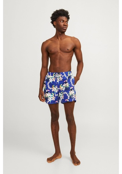 Jack & Jones Jpstfıjı Jjswım Aop Ss24 Mavi Erkek Deniz Şortu 000000000101961752