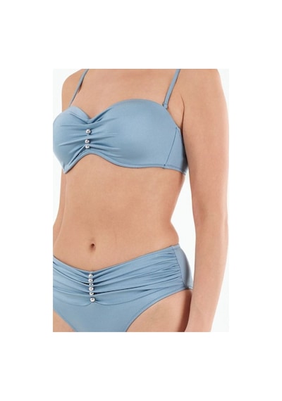 Louren Kadın Siyah/mavi Düz Kumaş Boncuklu Çıkarılabilir Askılı Sabit Kaplı Balenli Straplez Bikini Takımı Mavi Louren Kadın Siyah/mavi Düz Kumaş Boncuklu Çıkarılabilir Askılı Sabit Kaplı Balenli Straplez Bikini Takımı Mavi